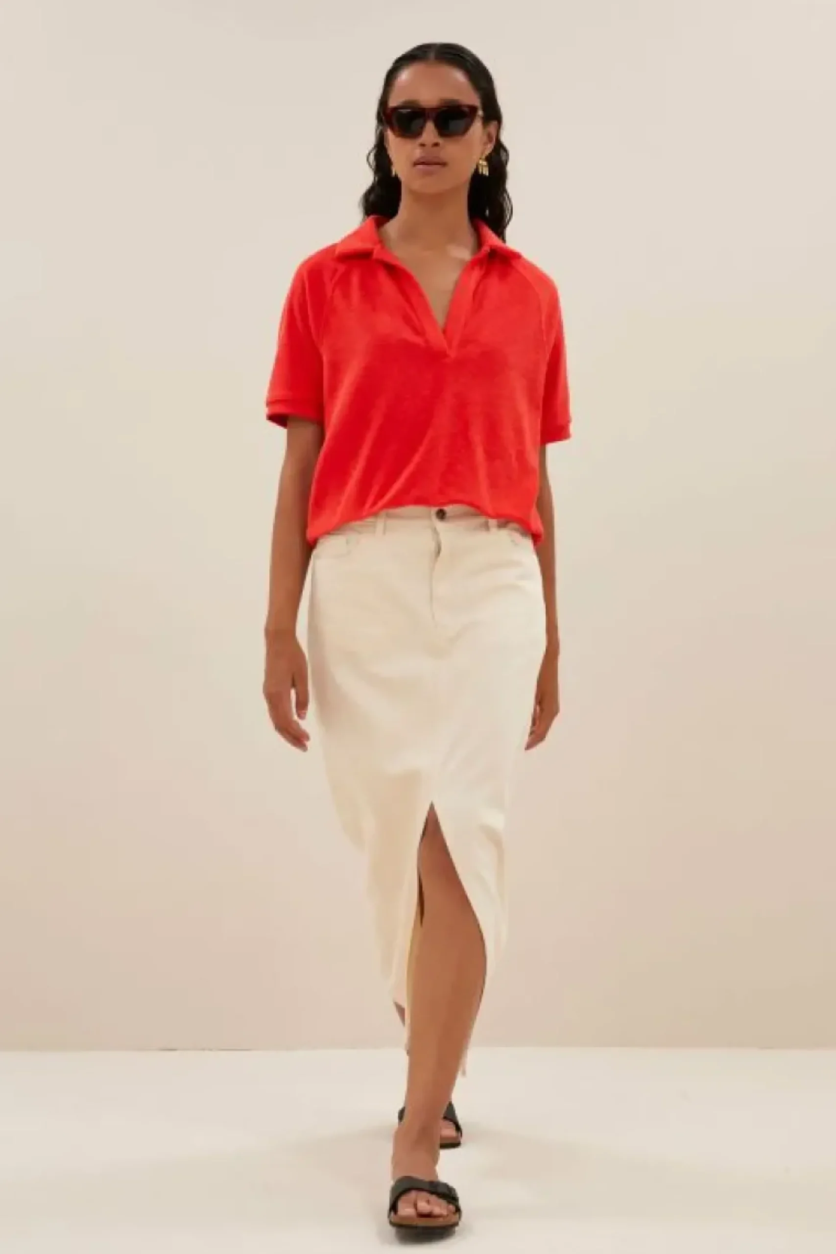 Tops & Shirts*By bar harper slub top | poppy red