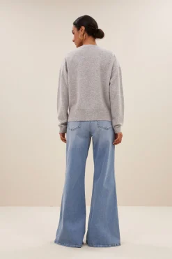 Truien*By bar holly ls pullover | grey melee