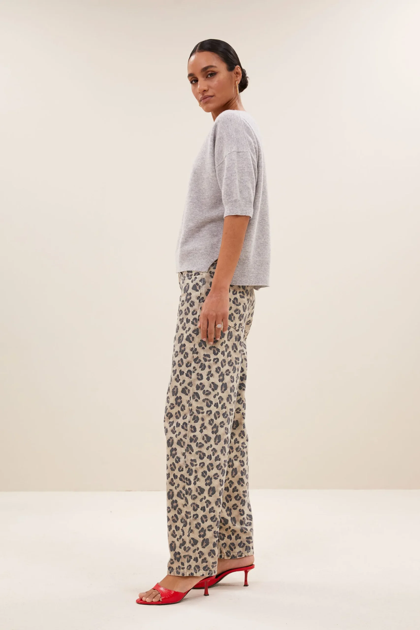 Truien*By bar holly ss pullover | grey melee