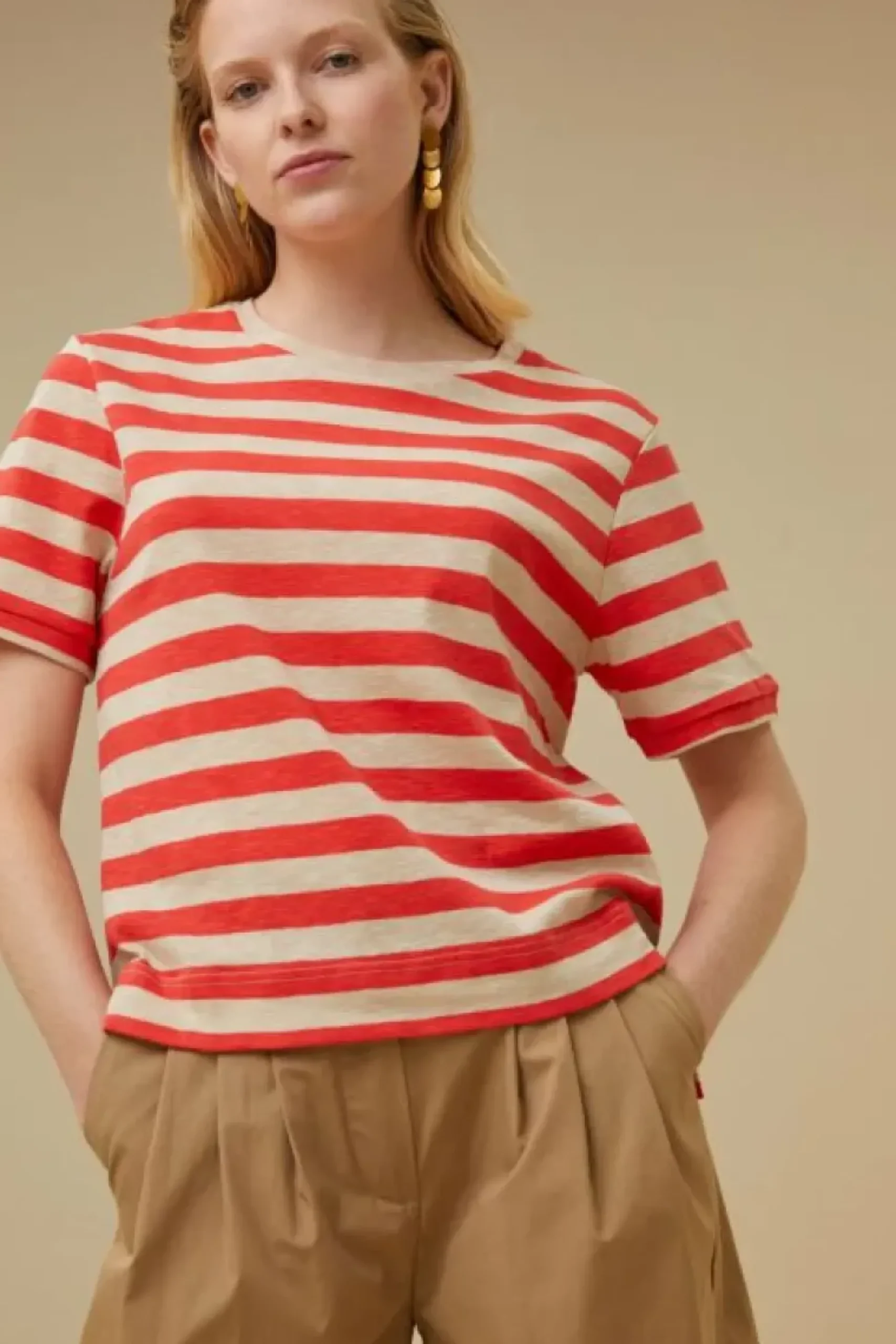 Tops & Shirts*By bar hope big stripe top | poppy red
