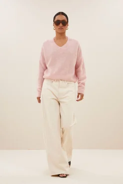Truien*By bar isja fine pullover | light pink
