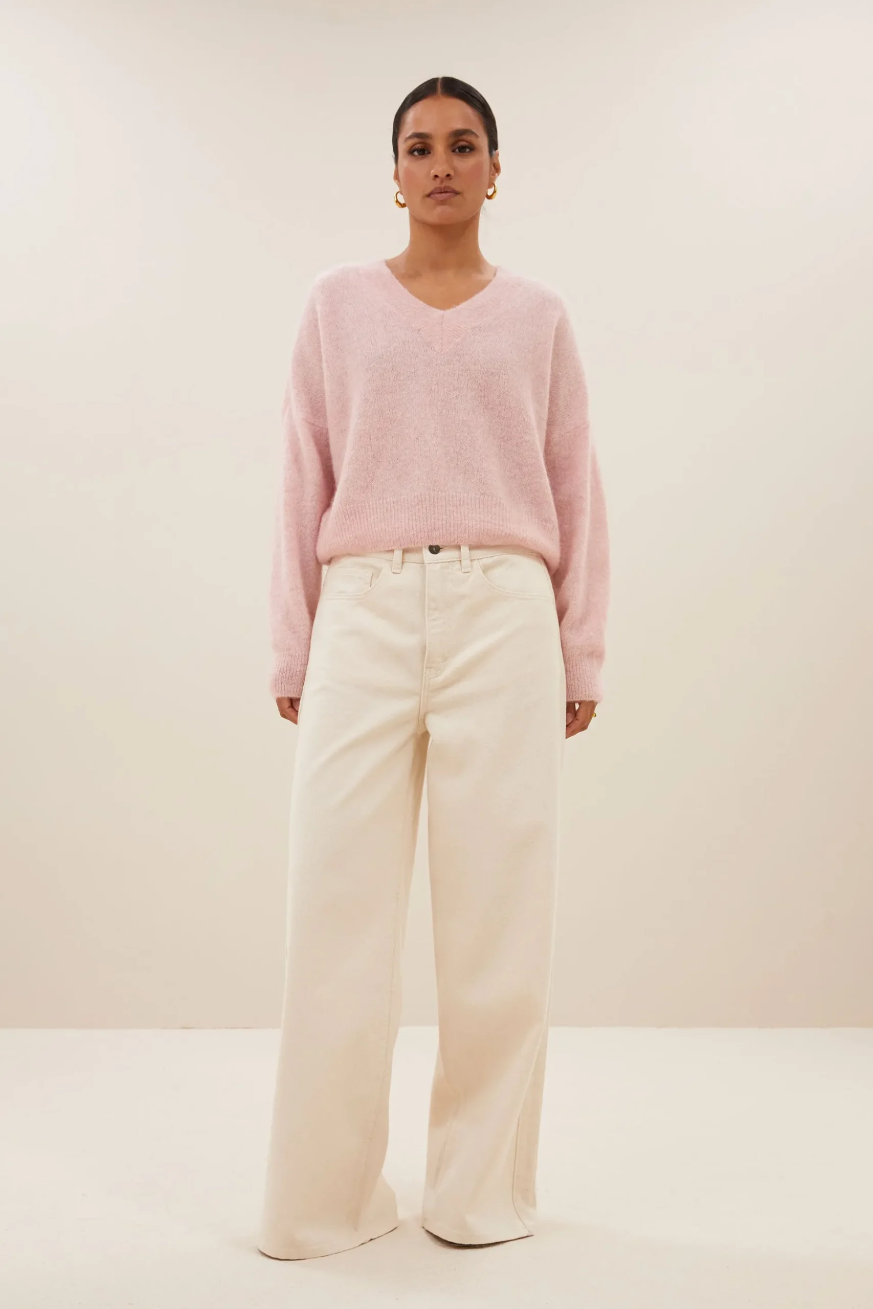 Truien*By bar isja fine pullover | light pink