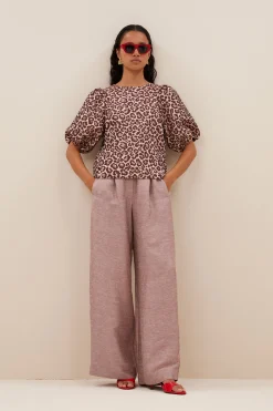 Blouses*By bar jet blouse | pink cheetah print