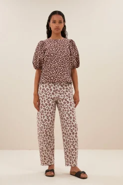 Blouses*By bar jet blouse | pink cheetah print