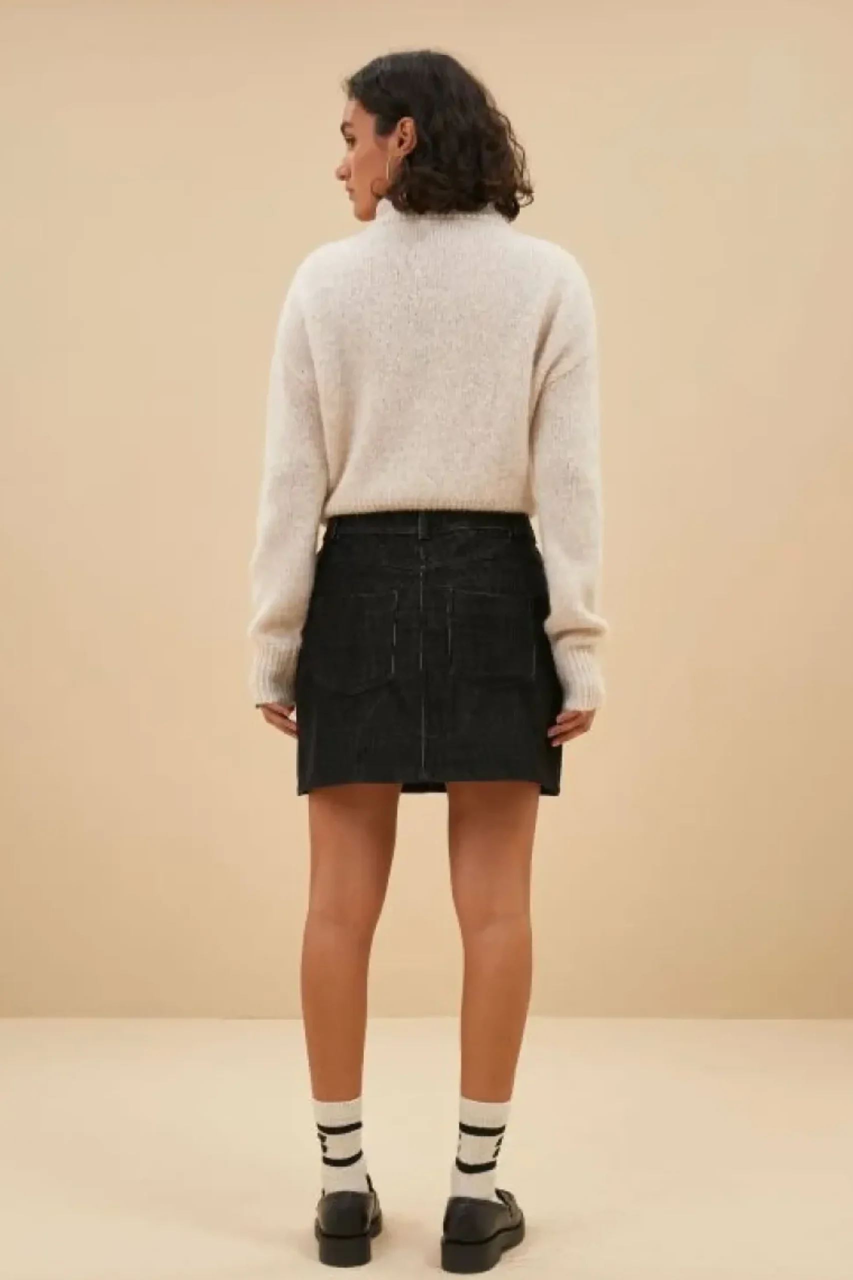 Rokken*By bar josie cord skirt | black