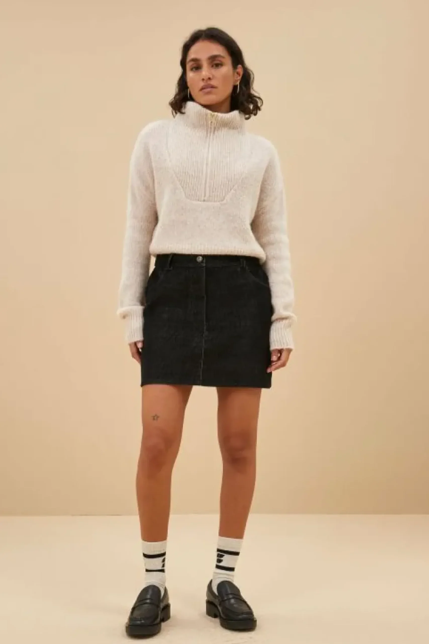 Rokken*By bar josie cord skirt | black
