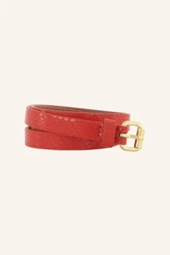 Riemen*By bar julie snake belt | poppy red