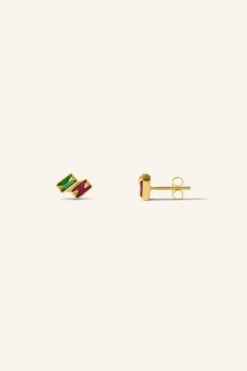 Oorbellen|Sieraden*By bar kavi stud earring | green