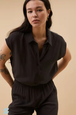 Blouses*By bar kiek viscose top | cafe noir
