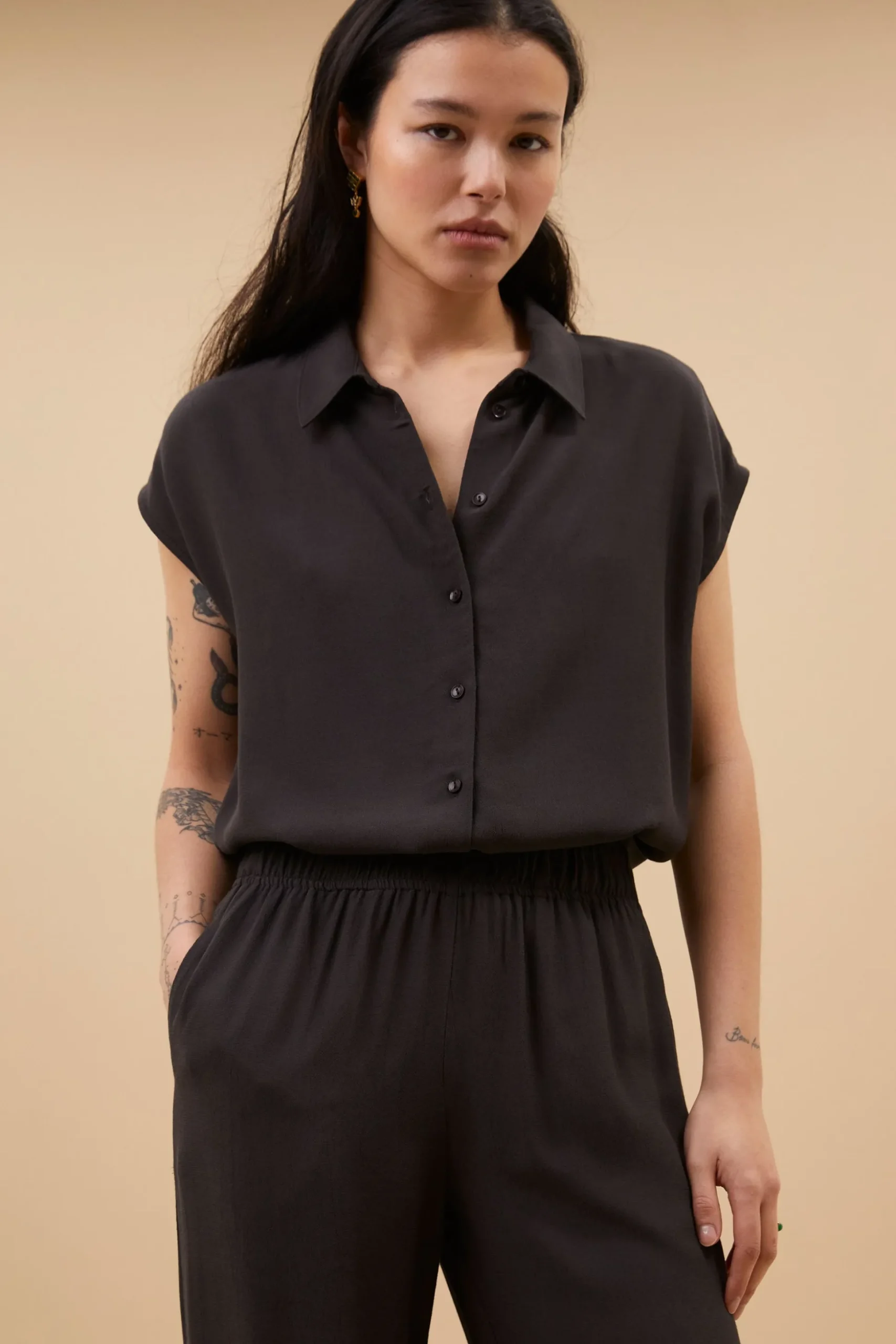 Blouses*By bar kiek viscose top | cafe noir