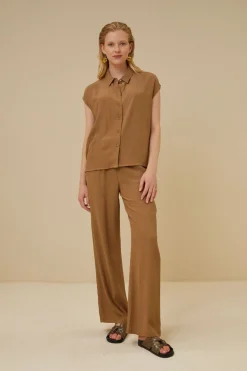Blouses*By bar kiek viscose top | khaki