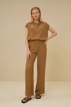 Blouses*By bar kiek viscose top | khaki