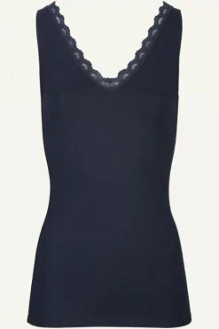 Tops & Shirts*By bar lace singlet | dark navy
