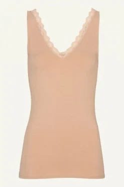 Tops & Shirts*By bar lace singlet | nude