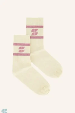 Sokken*By bar logo sparkle socks | ash rose