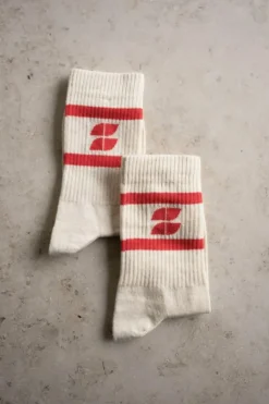 Sokken*By bar logo uni socks | poppy red