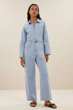 Jumpsuits*By bar louise denim suit | light denim