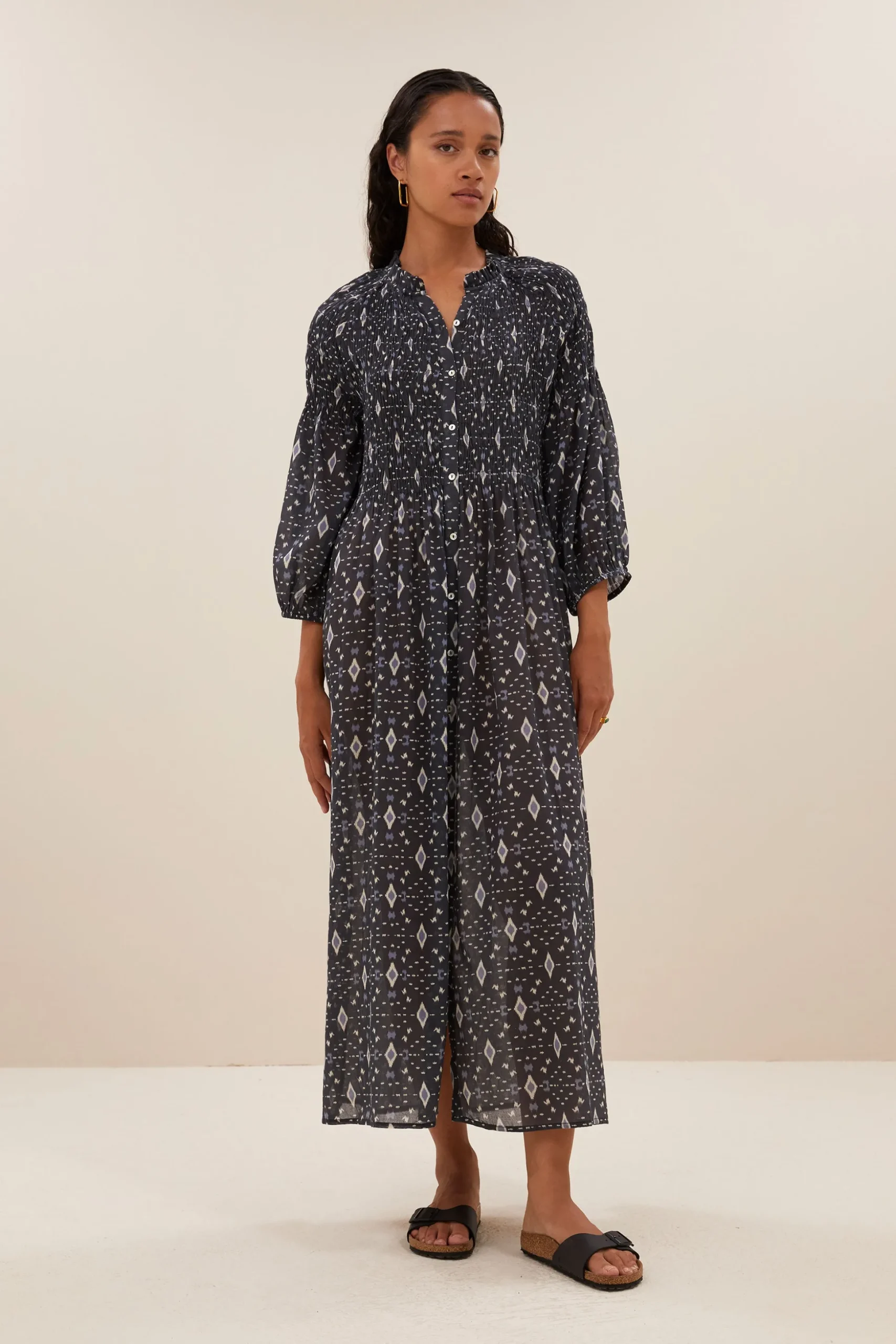 Jurken*By bar loulou midnight ikat dress | midnight ikat