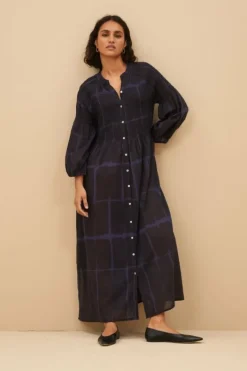 Jurken*By bar loulou square dress | square print