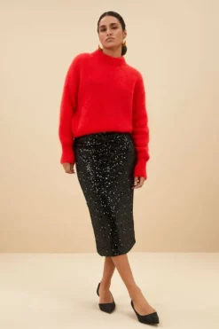 Rokken*By bar luca sequin skirt | black