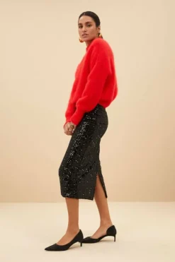 Rokken*By bar luca sequin skirt | black