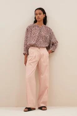 Blouses*By bar lucy cheetah blouse | pink cheetah print