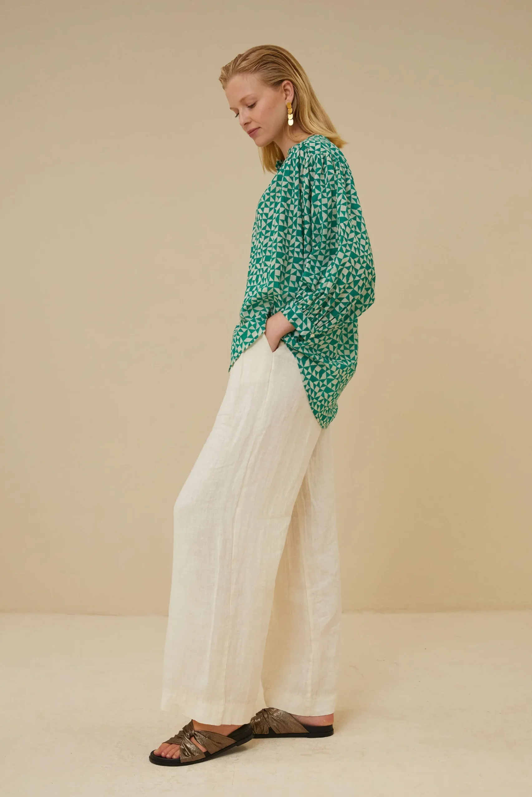 Blouses*By bar lucy graphic blouse | graphic green
