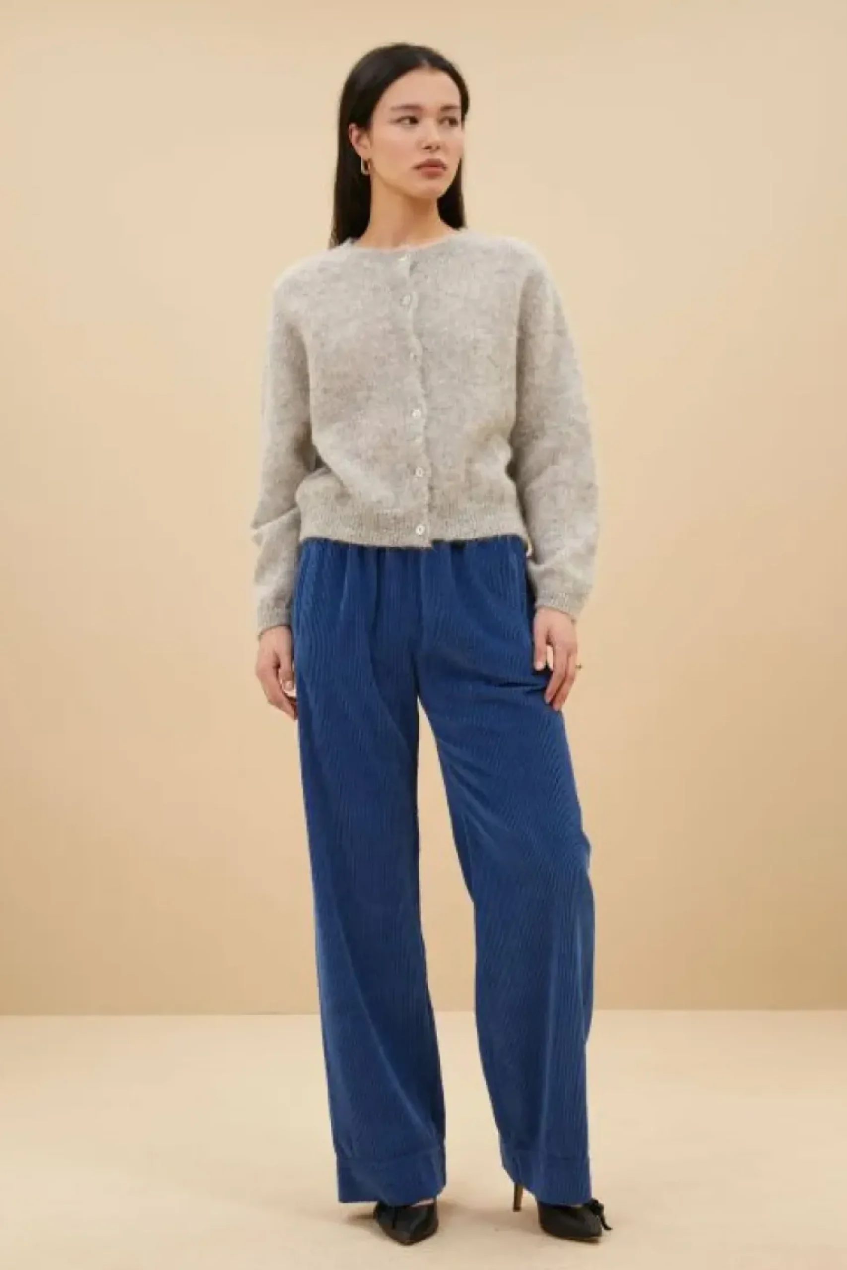 Broeken*By bar mees cord pants | bright oil blue