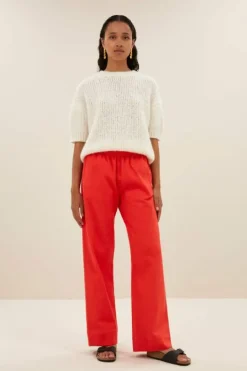 Broeken*By bar mees twill pants | poppy red