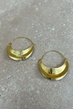 Oorbellen|Sieraden*By bar moon earring | gold