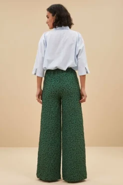 Broeken*By bar neal leo pants | green panter print