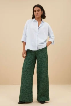 Broeken*By bar neal leo pants | green panter print