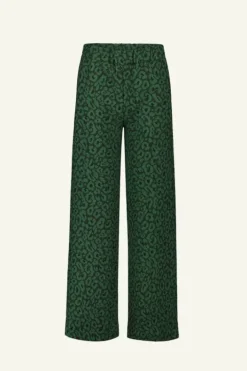 Broeken*By bar neal leo pants | green panter print