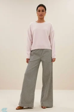 Broeken*By bar neal stripe pants | black white stripe