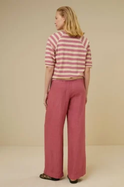 Tops & Shirts*By bar neva big v stripe top | raspberry