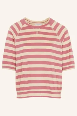 Tops & Shirts*By bar neva big v stripe top | raspberry
