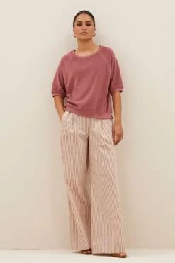 Tops & Shirts*By bar neva slub top | bright plum