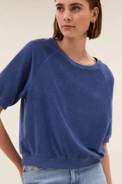 Tops & Shirts*By bar neva slub top | estate blue