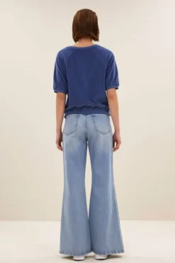 Tops & Shirts*By bar neva slub top | estate blue