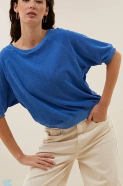 Tops & Shirts*By bar neva slub top | queens blue