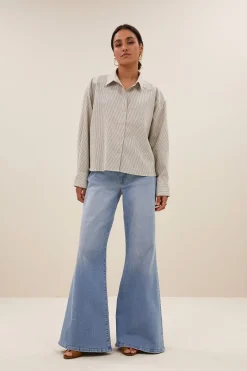 Blouses*By bar nima lurex stripe blouse | midnight