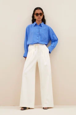 Blouses*By bar nima stripe blouse | vivid blue stripe