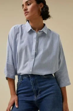 Blouses*By bar norel pin stripe blouse | indi grey