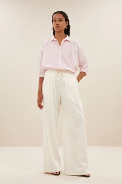 Blouses*By bar norel pink pinstripe blouse | pink pin stripe