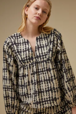 Blouses*By bar nova tie dyed blouse | tie-dye print