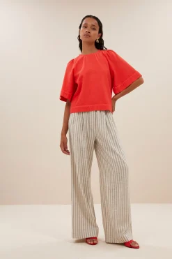 Blouses*By bar olivia twill blouse | poppy red