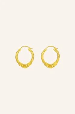 Oorbellen|Sieraden*By bar PD art hoop earring small | gold