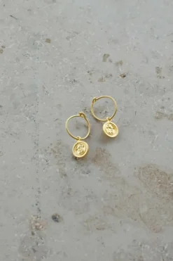 Oorbellen*By bar PD maria round earring | gold