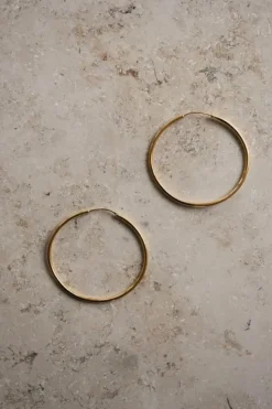 Oorbellen|Sieraden*By bar pd round earring L | gold