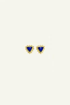 Oorbellen|Sieraden*By bar PD triangle stud earring | blue